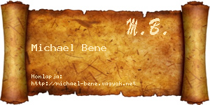 Michael Bene névjegykártya